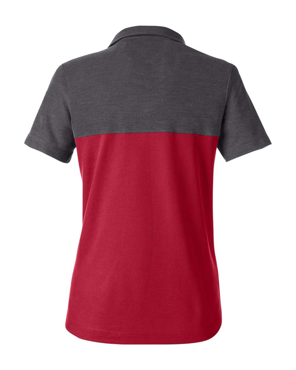 Core365 Women's Fusion ChromaSoft™ Colorblock Polo - CE112CW Classic Red- Carbon Heather