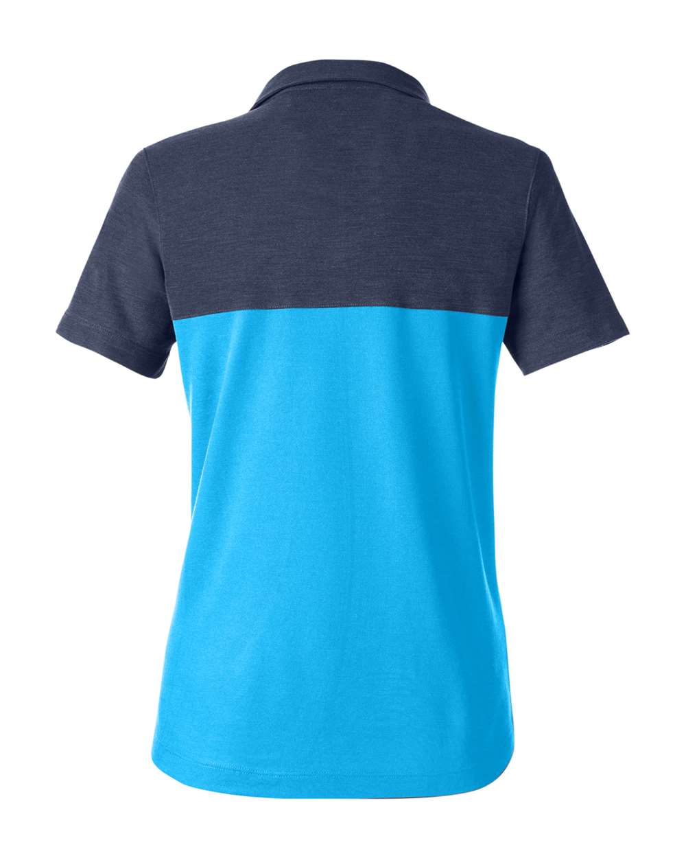 Core365 Women's Fusion ChromaSoft™ Colorblock Polo - CE112CW Electric Blue- Classic Navy Heather
