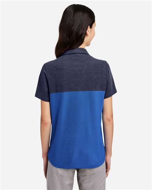 Core365 Women's Fusion ChromaSoft™ Colorblock Polo - CE112CW True Royal- Classic Navy Heather