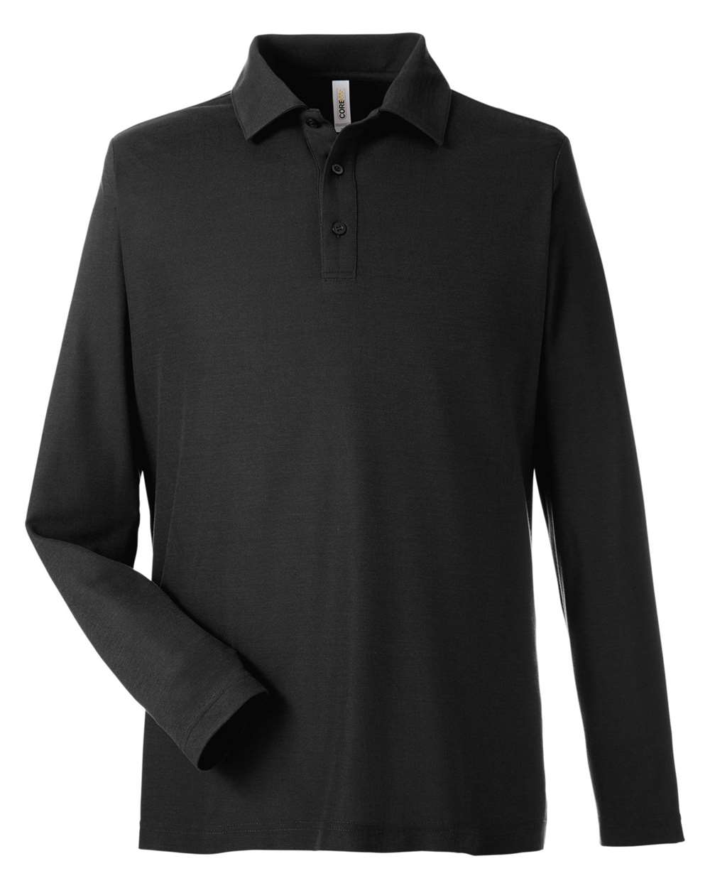 Core365 Men's Fusion ChromaSoft™ Long Sleeve Pique Polo - CE112L Black
