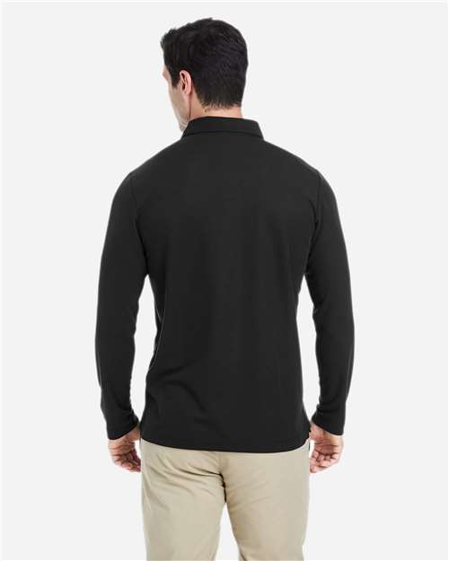 Core365 Men's Fusion ChromaSoft™ Long Sleeve Pique Polo - CE112L Black