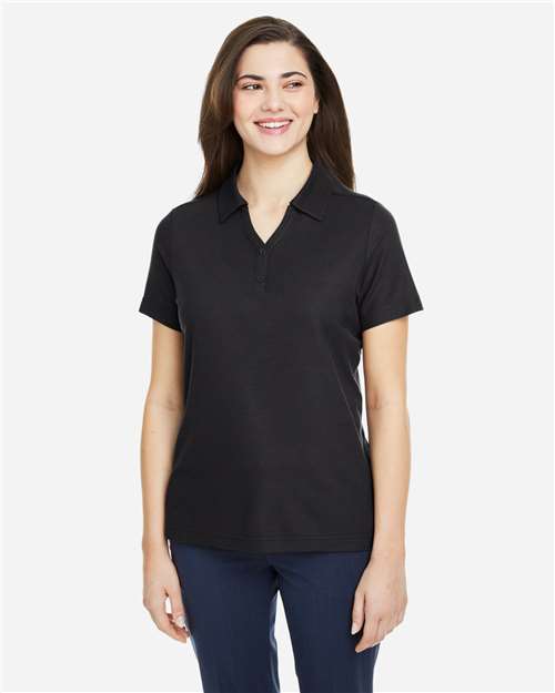Core365 Women's Fusion ChromaSoft™ Pique Polo - CE112W Black