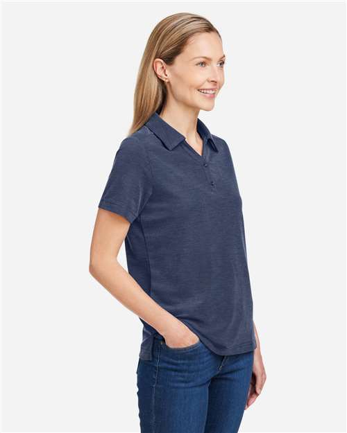 Core365 Women's Fusion ChromaSoft™ Pique Polo - CE112W Classic Navy Heather