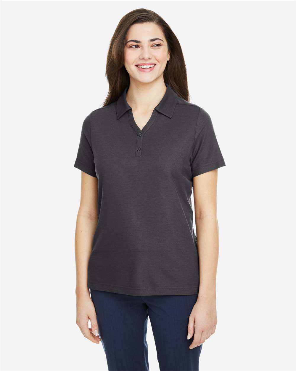 Core365 Women's Fusion ChromaSoft™ Pique Polo - CE112W Carbon