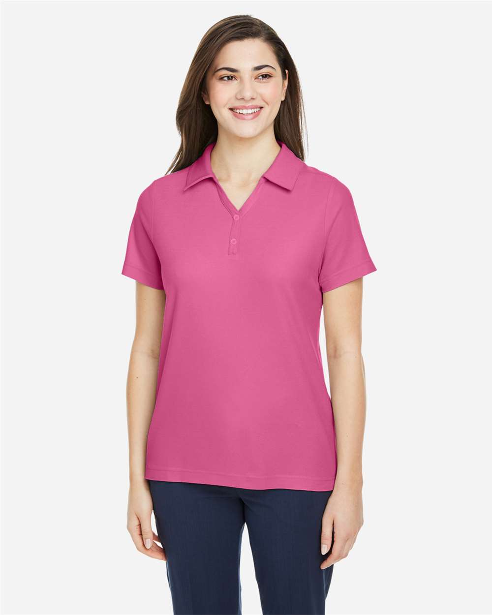 Core365 Women's Fusion ChromaSoft™ Pique Polo - CE112W Charity Pink