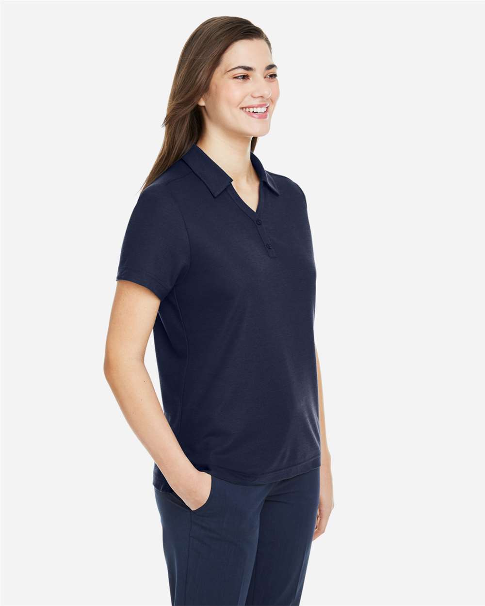 Core365 Women's Fusion ChromaSoft™ Pique Polo - CE112W Classic Navy