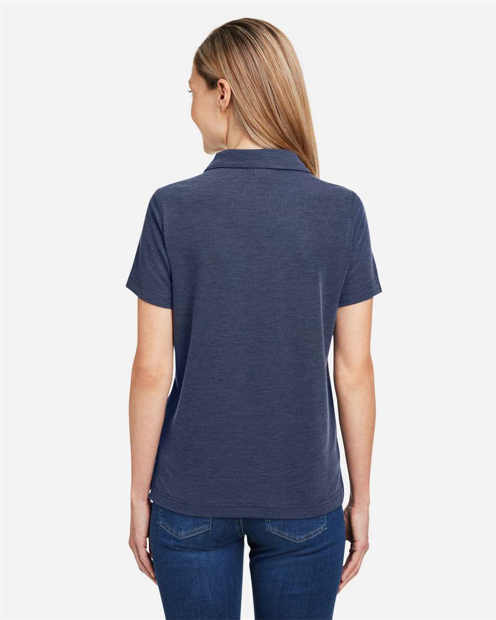Core365 Women's Fusion ChromaSoft™ Pique Polo - CE112W Classic Navy Heather