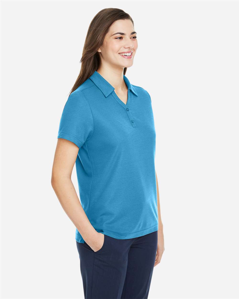 Core365 Women's Fusion ChromaSoft™ Pique Polo - CE112W Electric Blue