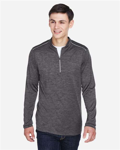 Core365 Men's Kinetic Performance Quarter-Zip Pullover - CE401 Carbon- Black