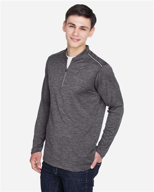Core365 Men's Kinetic Performance Quarter-Zip Pullover - CE401 Carbon- Black