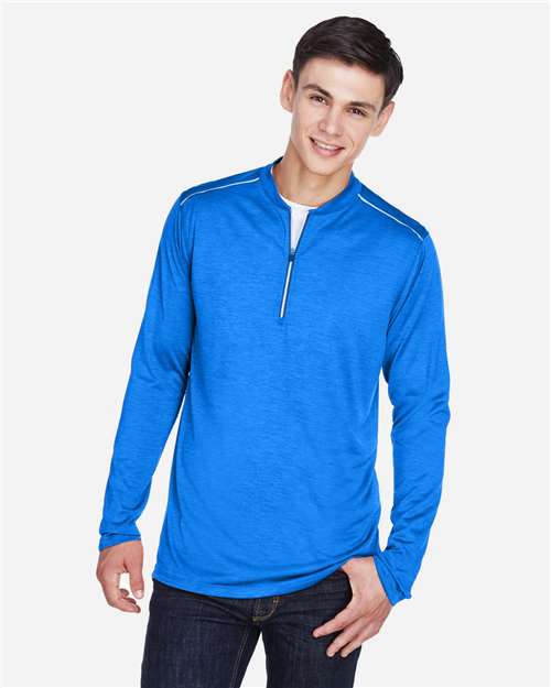 Core365 Men's Kinetic Performance Quarter-Zip Pullover - CE401 True Royal- Carbon