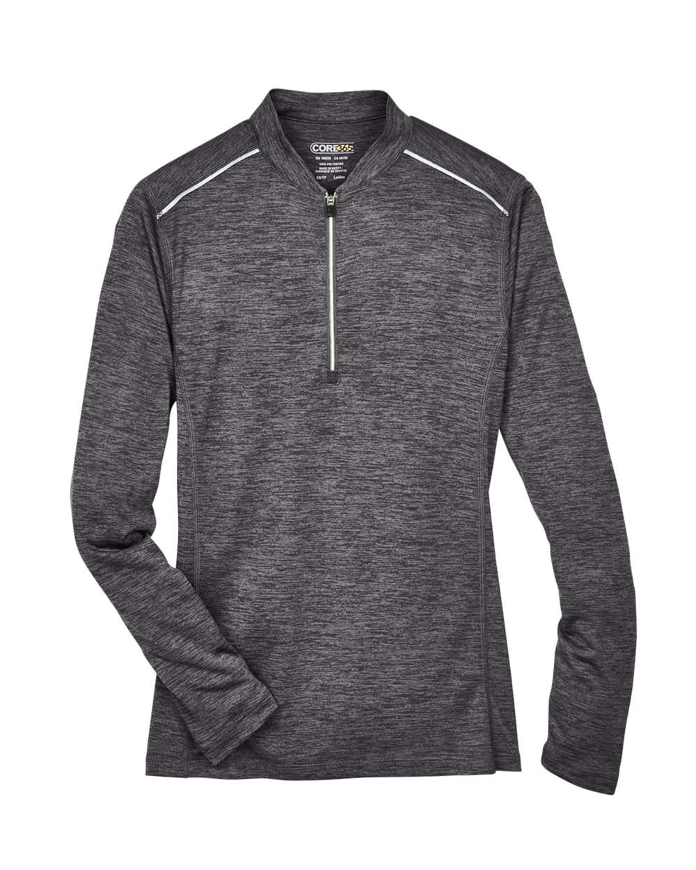 Core365 Women's Kinetic Performance Quarter-Zip Pullover - CE401W Carbon- Black