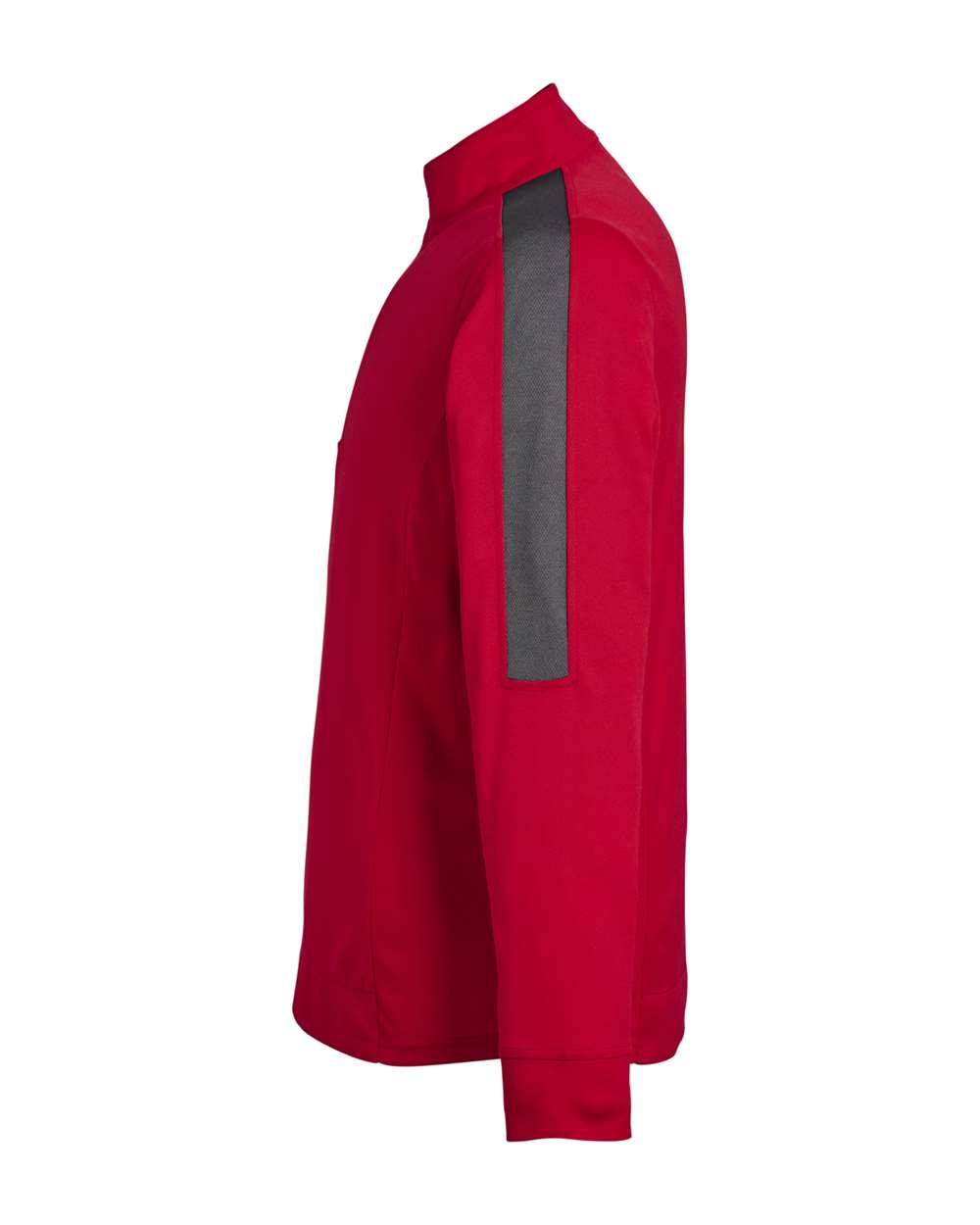 Core365 Men's Market Snag Protect Mesh Colorblock Quarter-Zip Pullover - CE404 Classic Red- Carbon