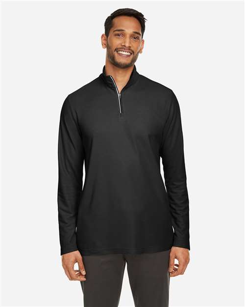 Core365 Men's Fusion ChromaSoft™ Pique Quarter-Zip Pullover - CE405 Black