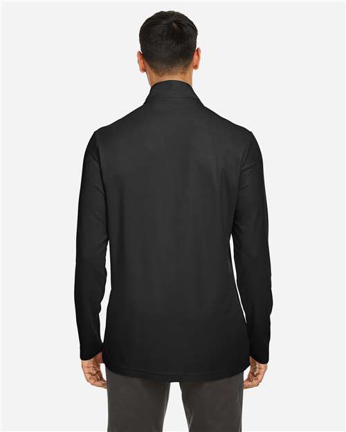 Core365 Men's Fusion ChromaSoft™ Pique Quarter-Zip Pullover - CE405 Black