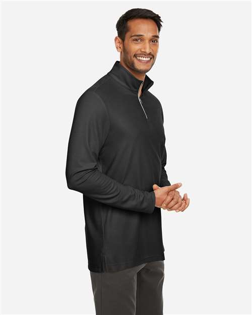 Core365 Men's Fusion ChromaSoft™ Pique Quarter-Zip Pullover - CE405 Black