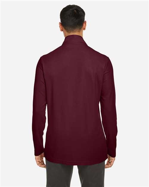 Core365 Men's Fusion ChromaSoft™ Pique Quarter-Zip Pullover - CE405 Burgundy