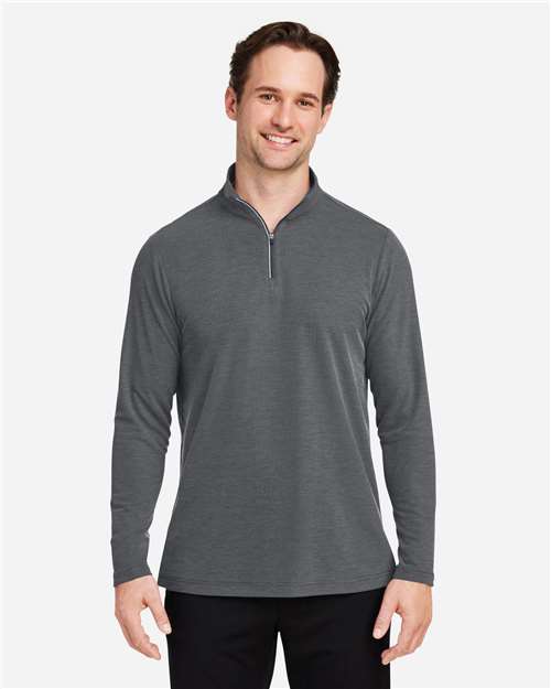 Core365 Men's Fusion ChromaSoft™ Pique Quarter-Zip Pullover - CE405 Carbon Heather