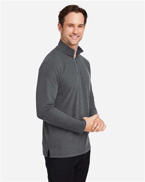 Core365 Men's Fusion ChromaSoft™ Pique Quarter-Zip Pullover - CE405 Carbon Heather