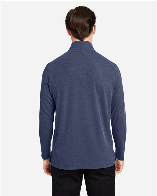 Core365 Men's Fusion ChromaSoft™ Pique Quarter-Zip Pullover - CE405 Classic Navy Heather