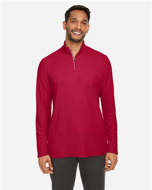 Core365 Men's Fusion ChromaSoft™ Pique Quarter-Zip Pullover - CE405 Classic Red