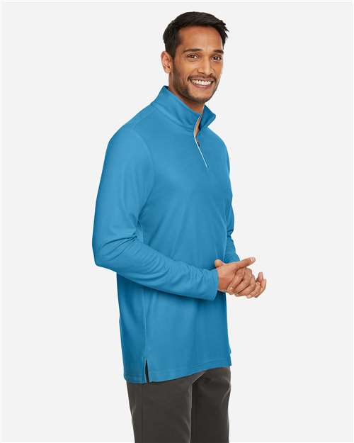 Core365 Men's Fusion ChromaSoft™ Pique Quarter-Zip Pullover - CE405 Electric Blue