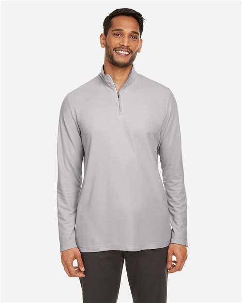 Core365 Men's Fusion ChromaSoft™ Pique Quarter-Zip Pullover - CE405 Platinum