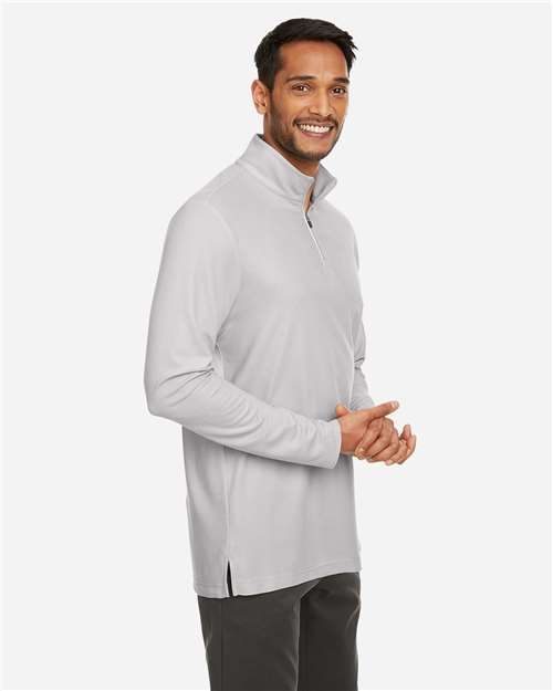 Core365 Men's Fusion ChromaSoft™ Pique Quarter-Zip Pullover - CE405 Platinum