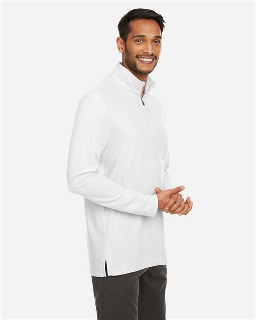 Core365 Men's Fusion ChromaSoft™ Pique Quarter-Zip Pullover - CE405 White
