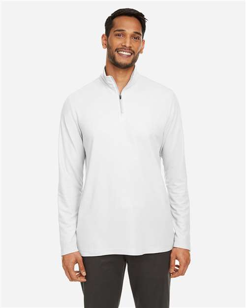 Core365 Men's Fusion ChromaSoft™ Pique Quarter-Zip Pullover - CE405 White
