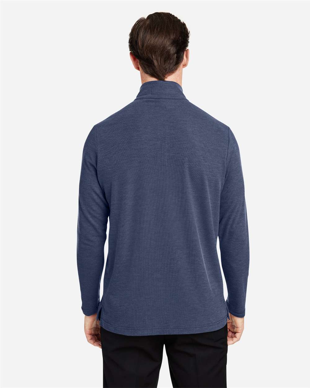 Core365 Men's Fusion ChromaSoft™ Pique Quarter-Zip Pullover - CE405 Classic Navy Heather