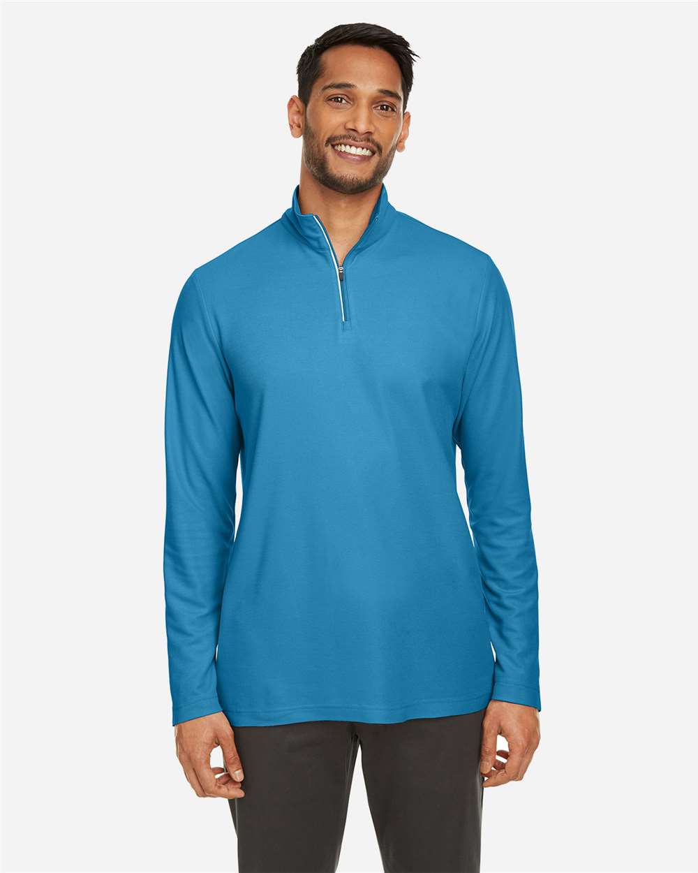Core365 Men's Fusion ChromaSoft™ Pique Quarter-Zip Pullover - CE405 Electric Blue