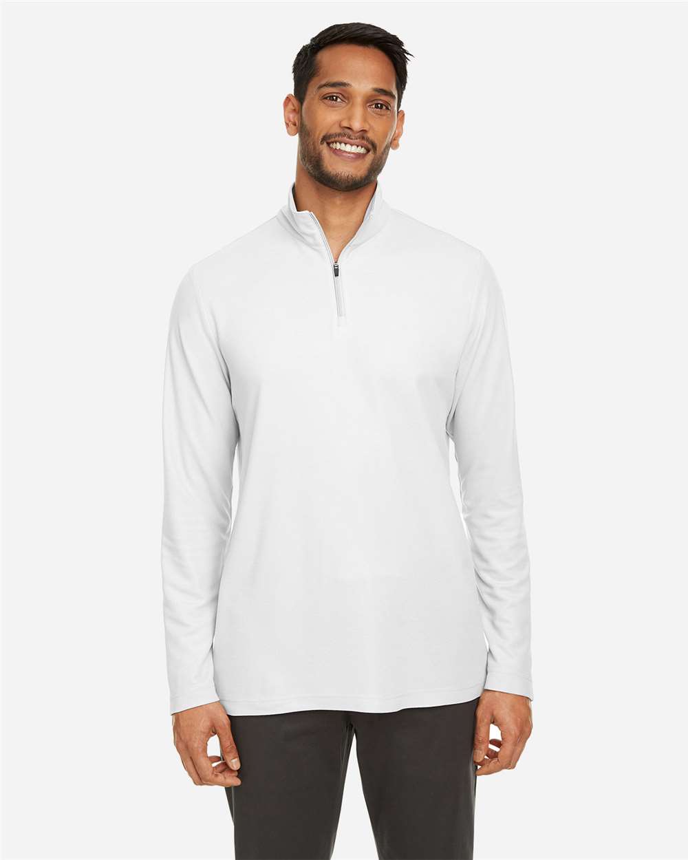 Core365 Men's Fusion ChromaSoft™ Pique Quarter-Zip Pullover - CE405 White