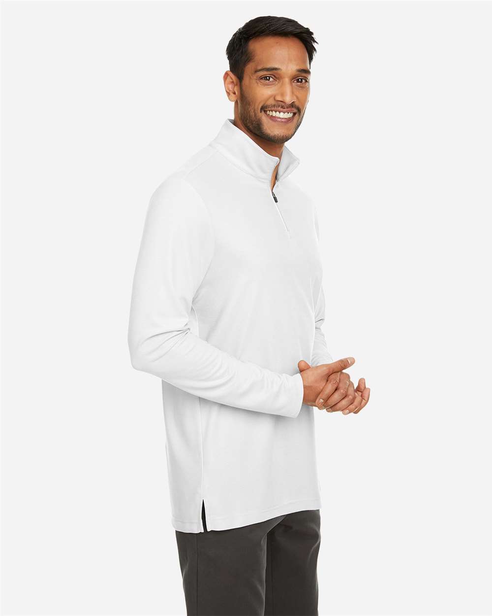 Core365 Men's Fusion ChromaSoft™ Pique Quarter-Zip Pullover - CE405 White