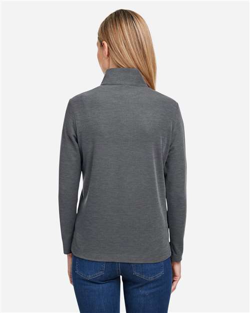 Core365 Women's Fusion ChromaSoft™ Pique Quarter-Zip Pullover - CE405W Carbon Heather