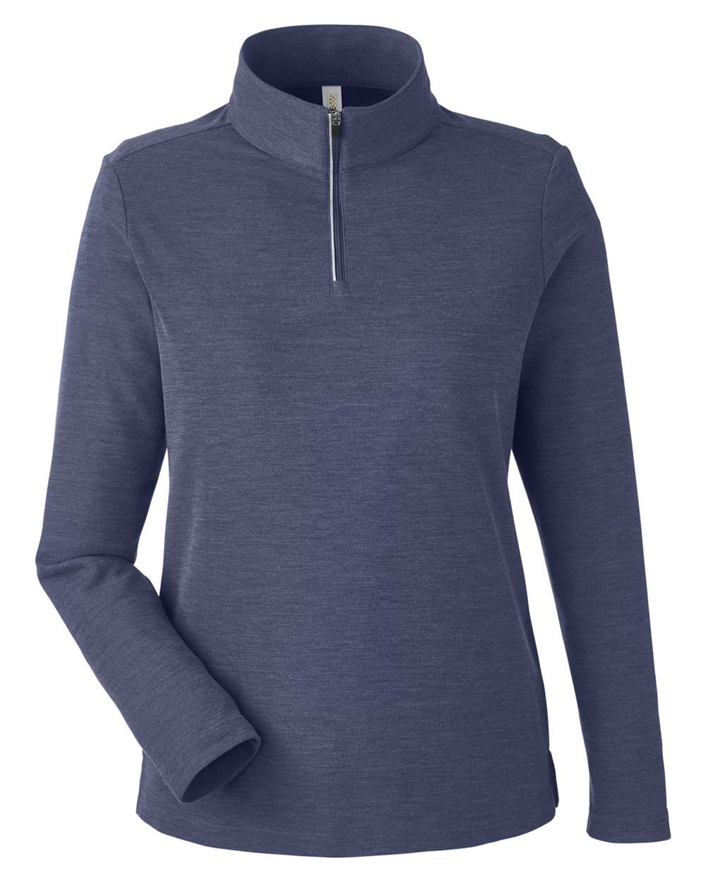 Core365 Women's Fusion ChromaSoft™ Pique Quarter-Zip Pullover - CE405W Classic Navy Heather