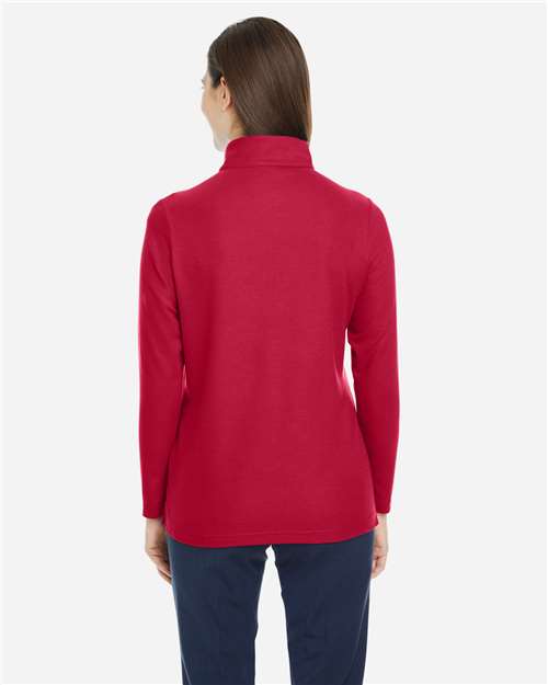 Core365 Women's Fusion ChromaSoft™ Pique Quarter-Zip Pullover - CE405W Classic Red