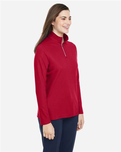 Core365 Women's Fusion ChromaSoft™ Pique Quarter-Zip Pullover - CE405W Classic Red