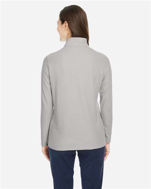 Core365 Women's Fusion ChromaSoft™ Pique Quarter-Zip Pullover - CE405W Platinum