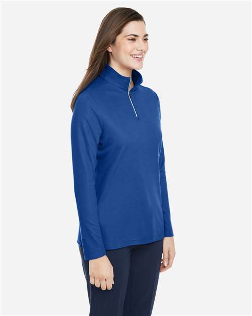 Core365 Women's Fusion ChromaSoft™ Pique Quarter-Zip Pullover - CE405W True Royal