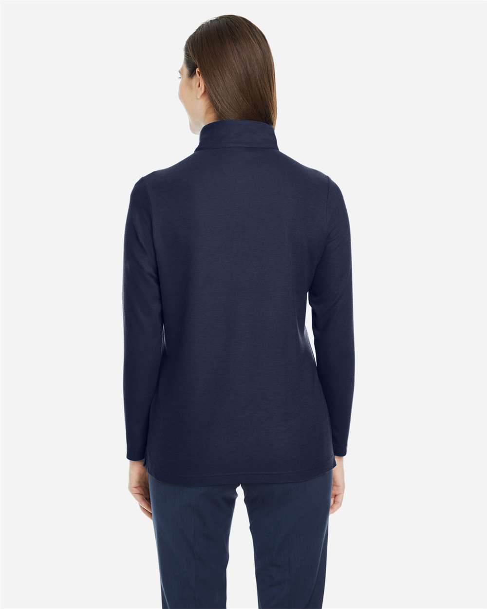 Core365 Women's Fusion ChromaSoft™ Pique Quarter-Zip Pullover - CE405W Classic Navy
