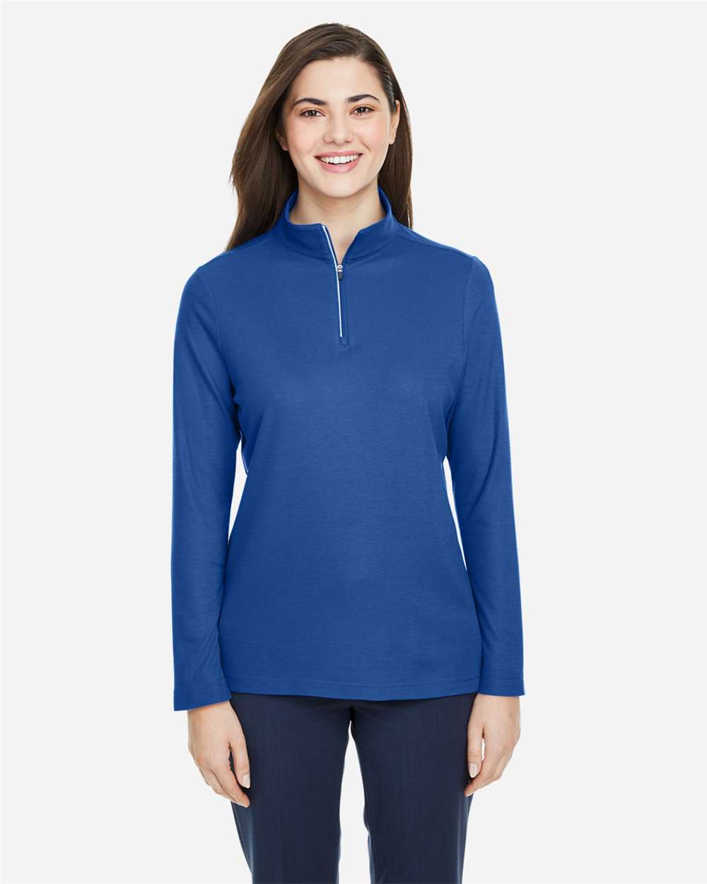 Core365 Women's Fusion ChromaSoft™ Pique Quarter-Zip Pullover - CE405W True Royal