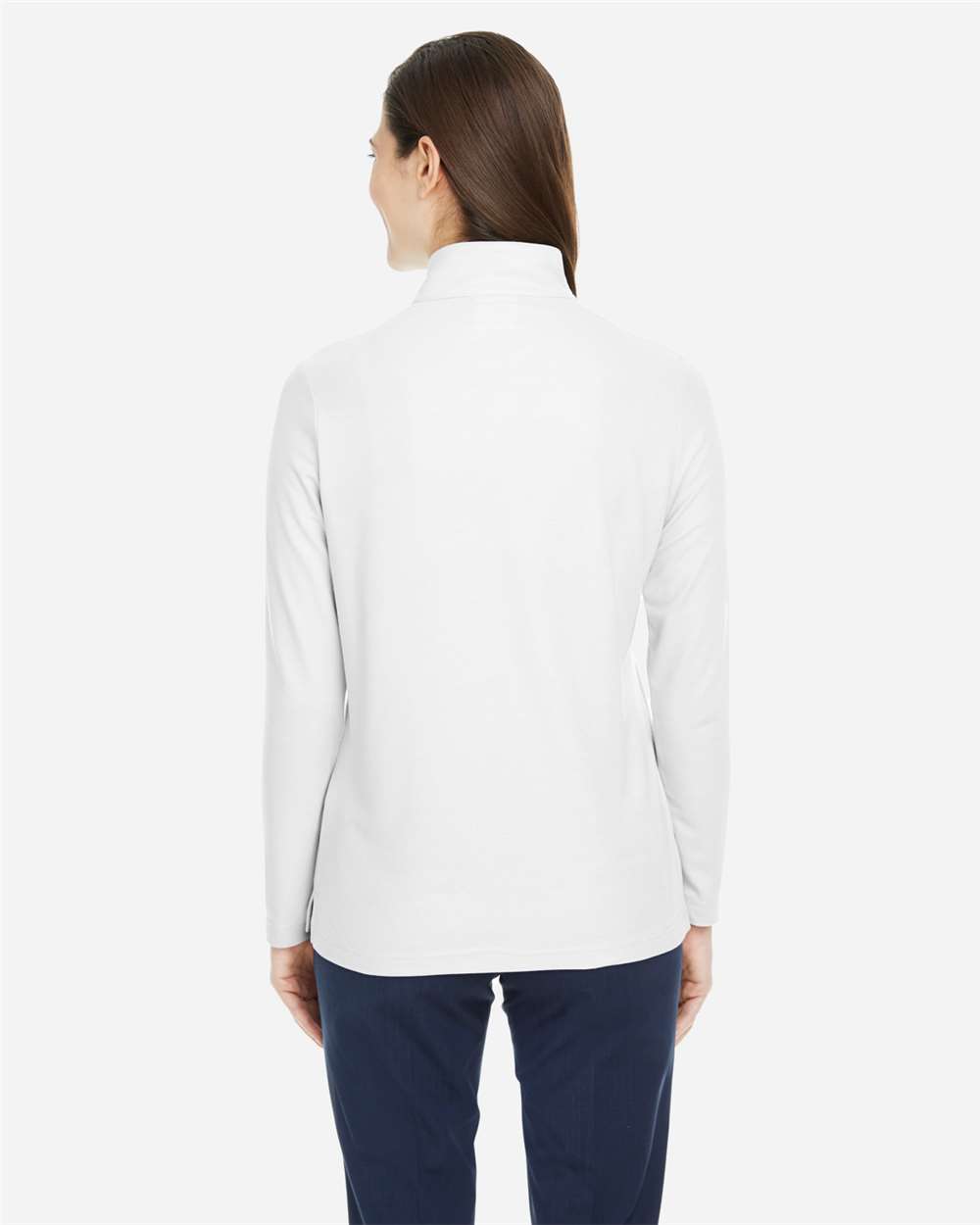 Core365 Women's Fusion ChromaSoft™ Pique Quarter-Zip Pullover - CE405W White