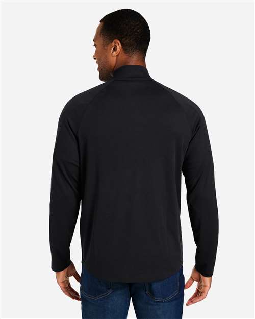 Core365 Men's Origin Performance Pique Quarter-Zip Pullover - CE418 Black- Carbon