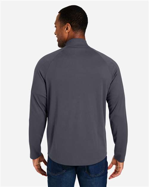 Core365 Men's Origin Performance Pique Quarter-Zip Pullover - CE418 Carbon- Black