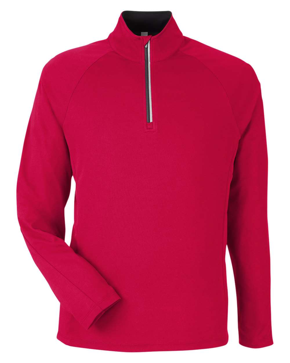 Core365 Men's Origin Performance Pique Quarter-Zip Pullover - CE418 Classic Red- Carbon