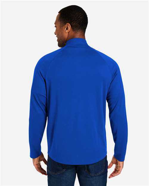 Core365 Men's Origin Performance Pique Quarter-Zip Pullover - CE418 True Royal- Carbon