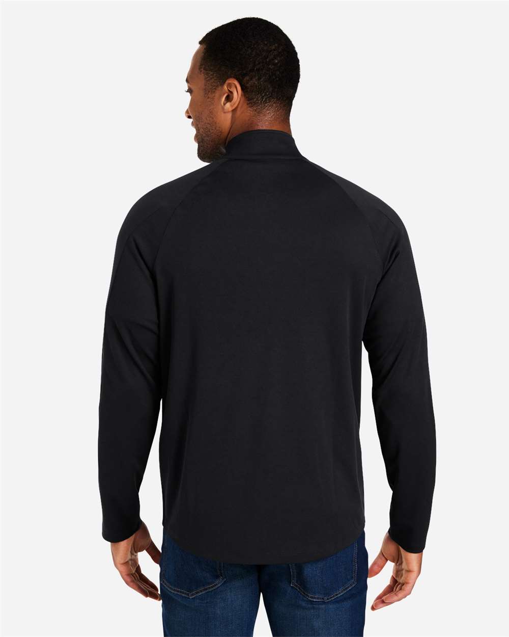Core365 Men's Origin Performance Pique Quarter-Zip Pullover - CE418 Black- Carbon