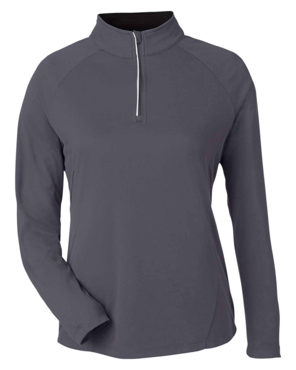 Core365 Women's Origin Performance Pique Quarter-Zip Pullover - CE418W Carbon- Black