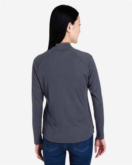 Core365 Women's Origin Performance Pique Quarter-Zip Pullover - CE418W Carbon- Black